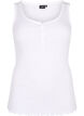 Ribtanktop met knopen, Bright White, Packshot image number 0