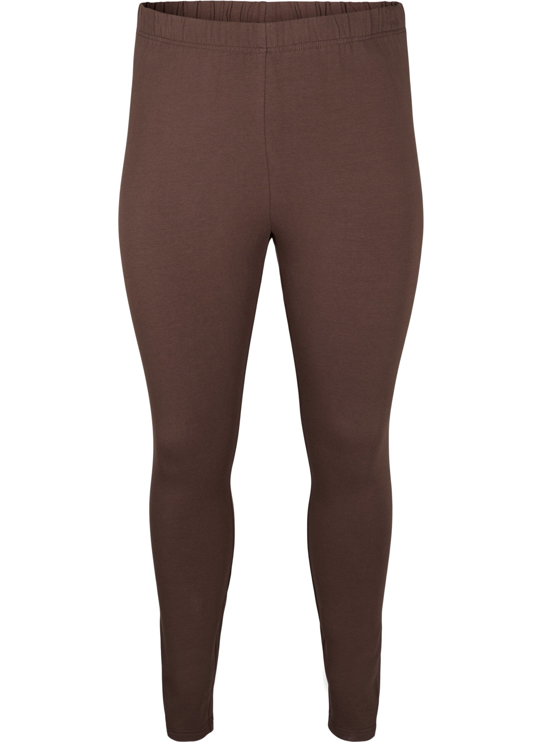 Zizzi Katoenen legging met voering, Bruin, Packshot image number 0