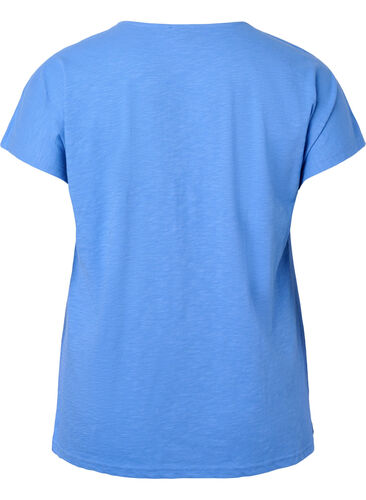 Katoenen t-shirt met bladprint, Ultramarine C Leaf, Packshot image number 1