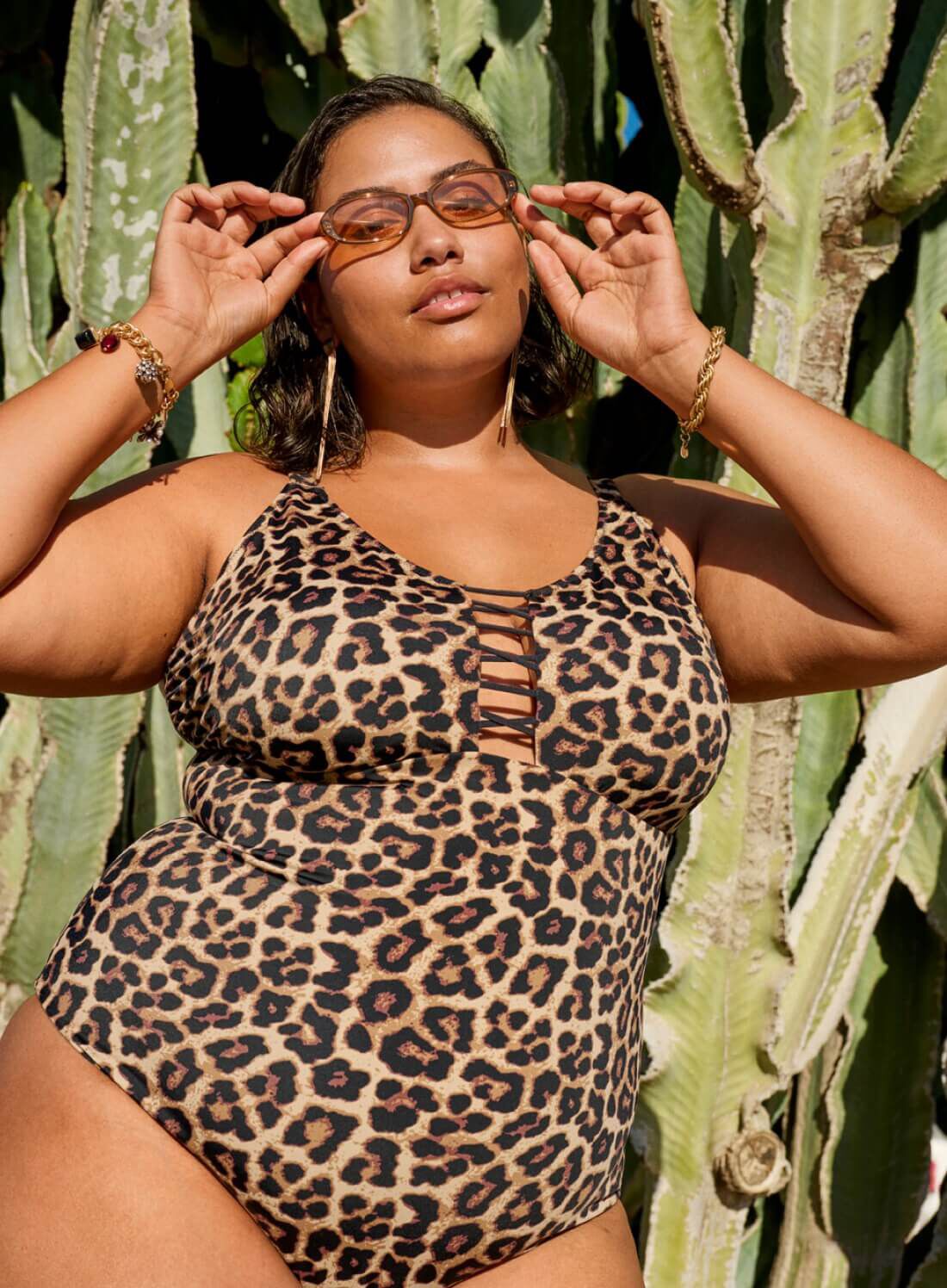 Zizzi Rok met luipaard, , Model