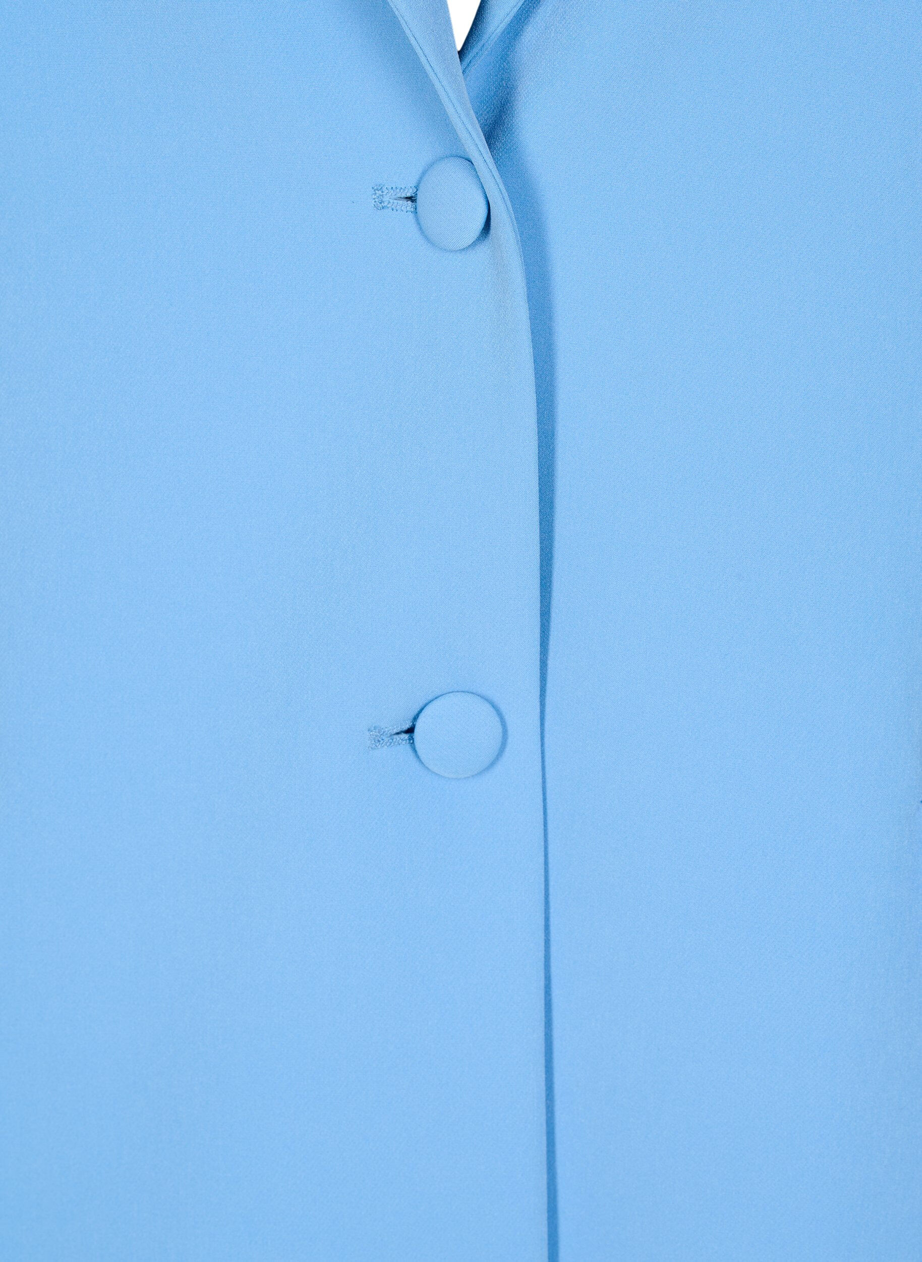 Zizzi Klassieke blazer met knoopsluiting, Blauw, Packshot image number 2