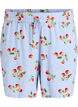 Katoenen shorts met een tomatenprint en hoge taille, Blauw, Packshot image number 0