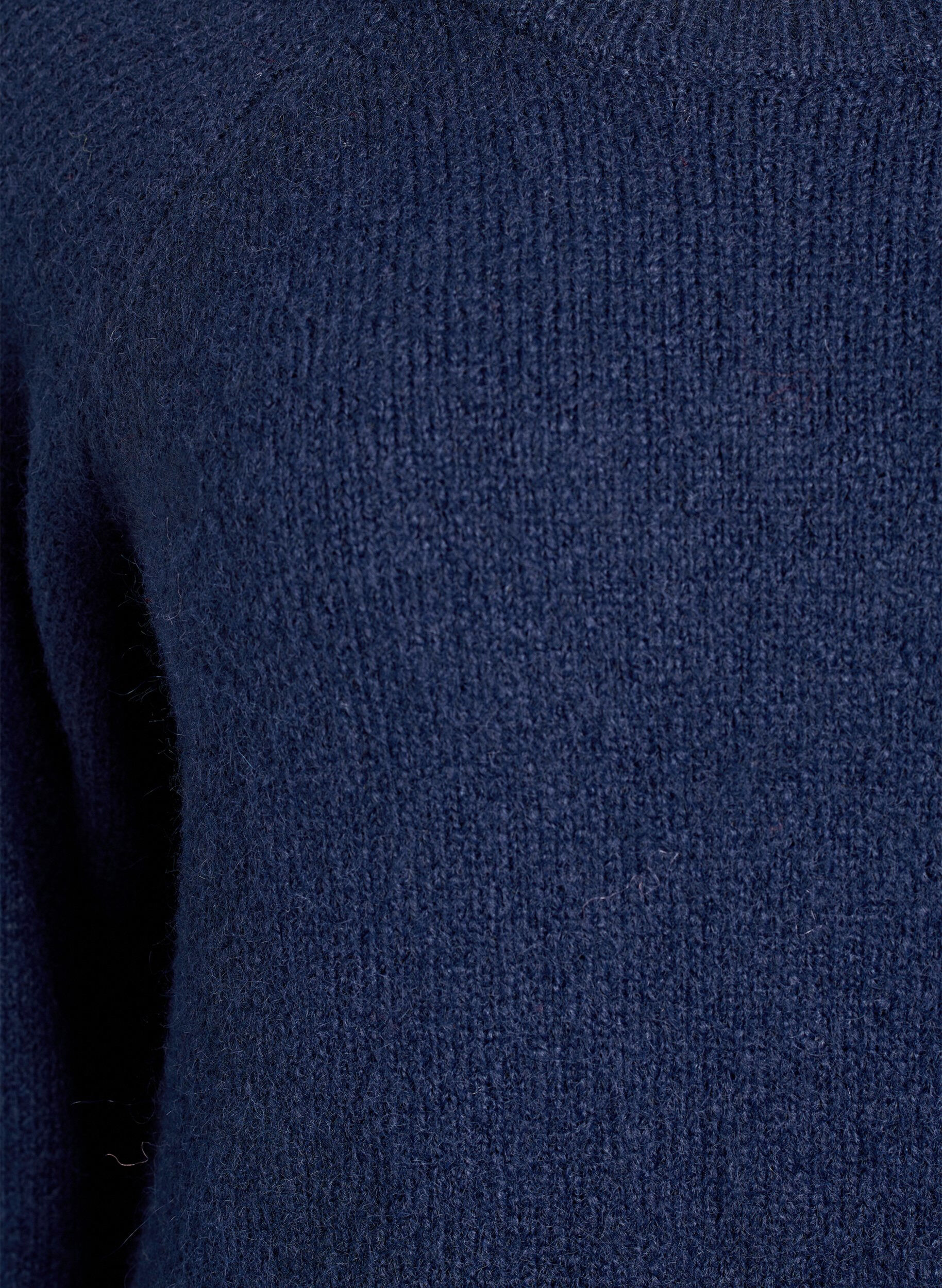 Zizzi Gebreide blouse met raglanmouwen, Blauw, Packshot image number 2