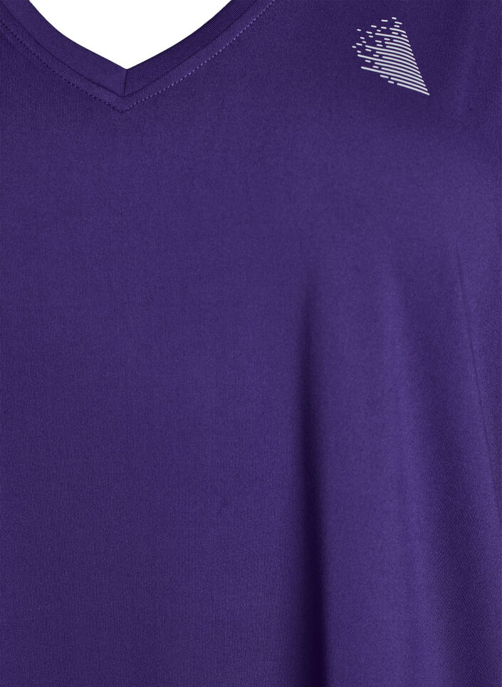 Workout top met V-hals, Purple, Packshot image number 2