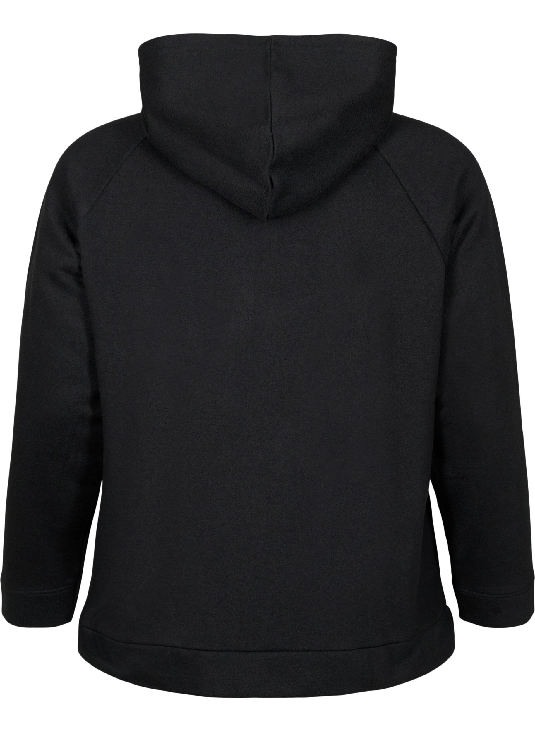 Zizzi Sweatshirt met capuchon, Black, Packshot image number 1