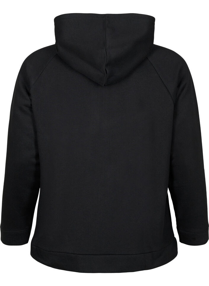 Sweatshirt met capuchon, Black, Packshot image number 1