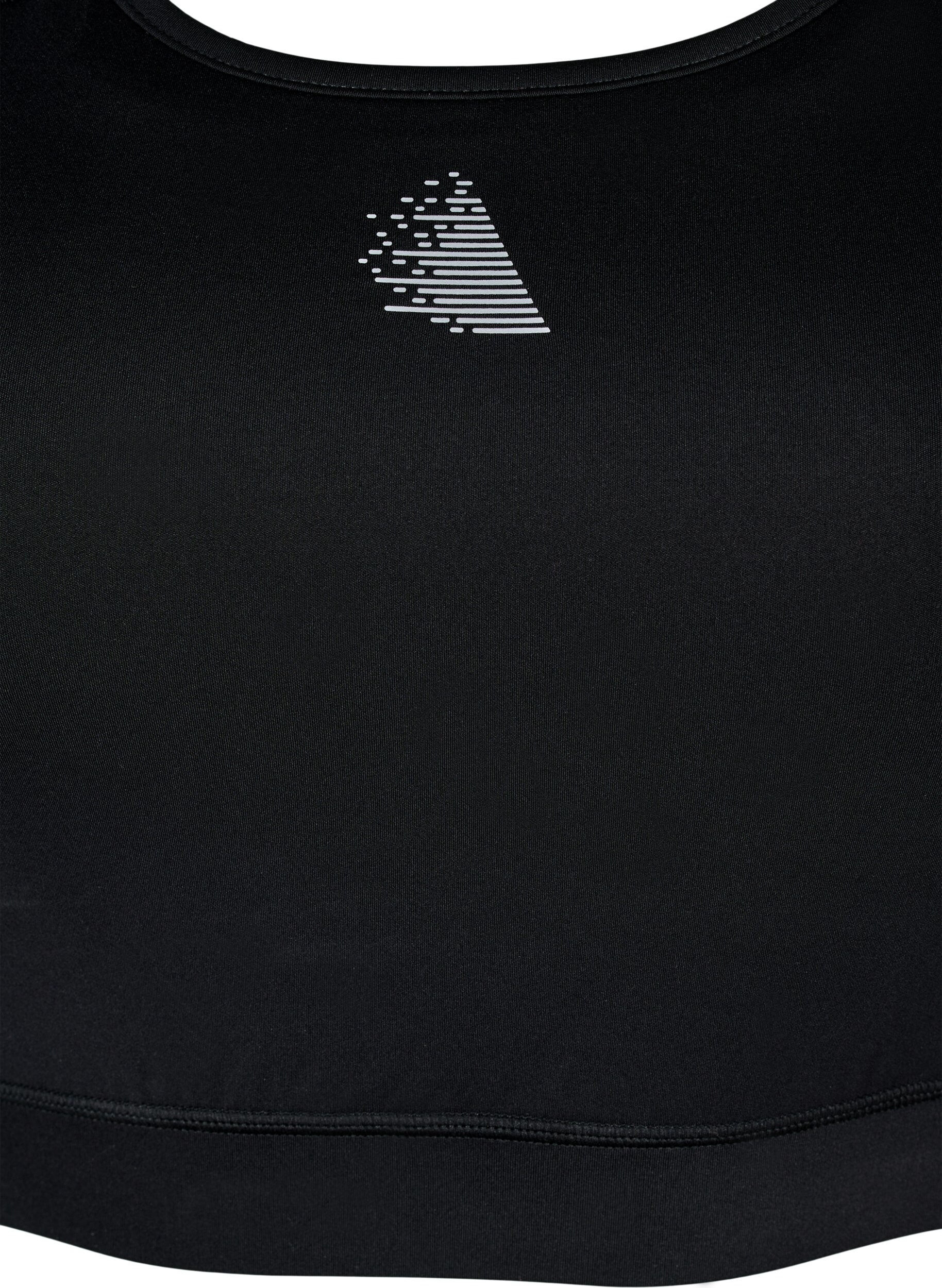 Zizzi Sportbeha met voorzak, Zwart, Packshot image number 2