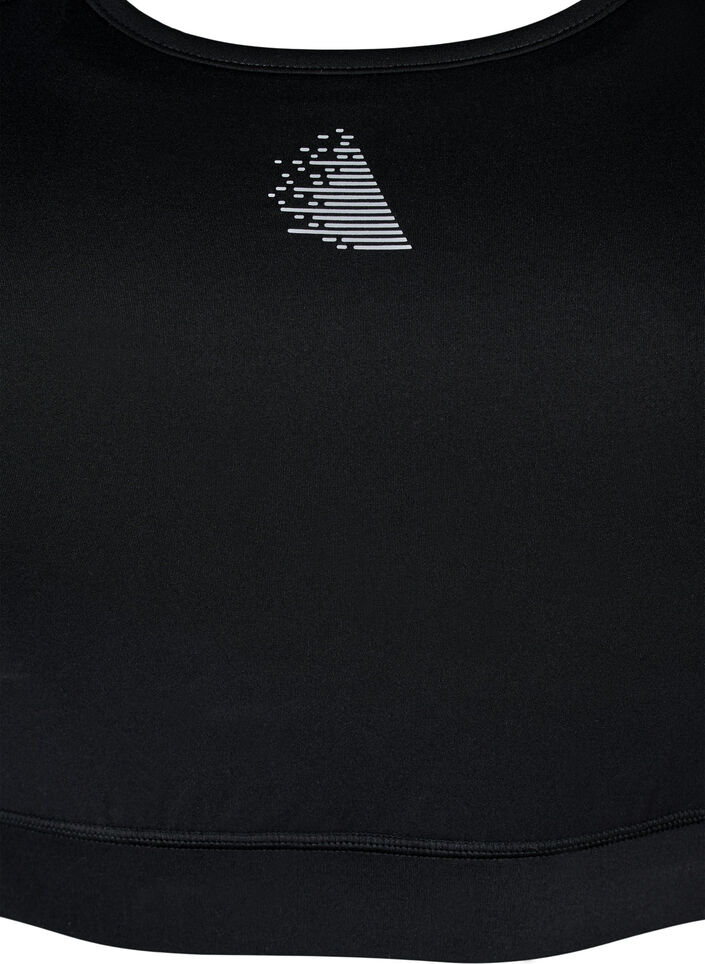 Sportbeha met voorzak, Zwart, Packshot image number 2