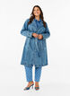 Denim trenchcoat met riem, Blue Denim, Model image number 0