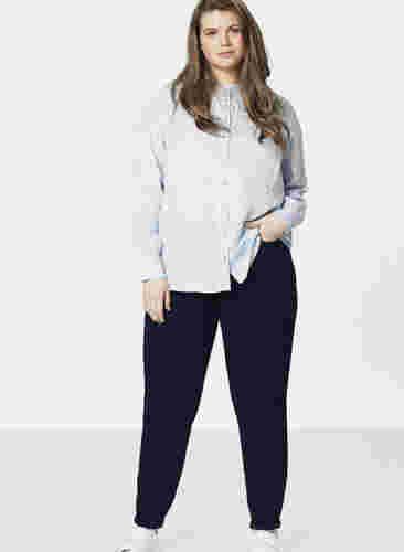 super slim fit Amy jeans met hoge taille, Dark blue, Model image number 1