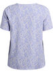 FLASH - Blouse met korte mouwen en textuur, Blauw, Packshot image number 1