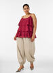 Ballonbroek met zakken en een elastische tailleband, Beige, Model image number 0