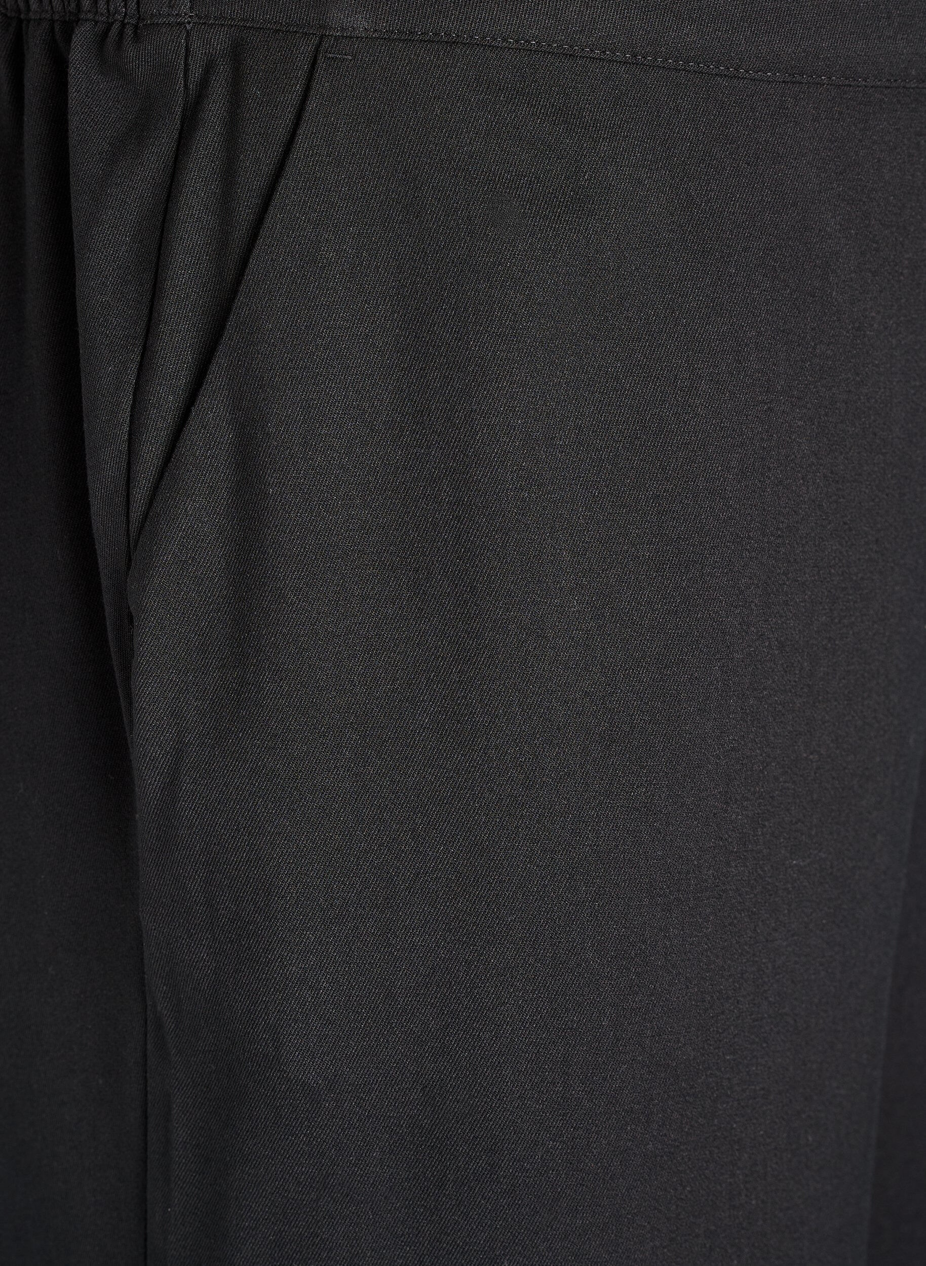 Zizzi Wijde broek met een hoge taille, Zwart, Packshot image number 2