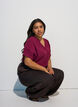 Luchtige blouse met korte mouwen, Rood, Model image number 0