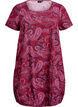 Katoenen jurk met korte mouwen en print, Rood, Packshot image number 0