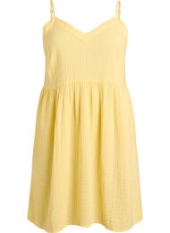 Katoenen strandjurk met spaghettibandjes, Geel