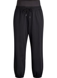 Joggingbroek met een brede tailleband, Zwart