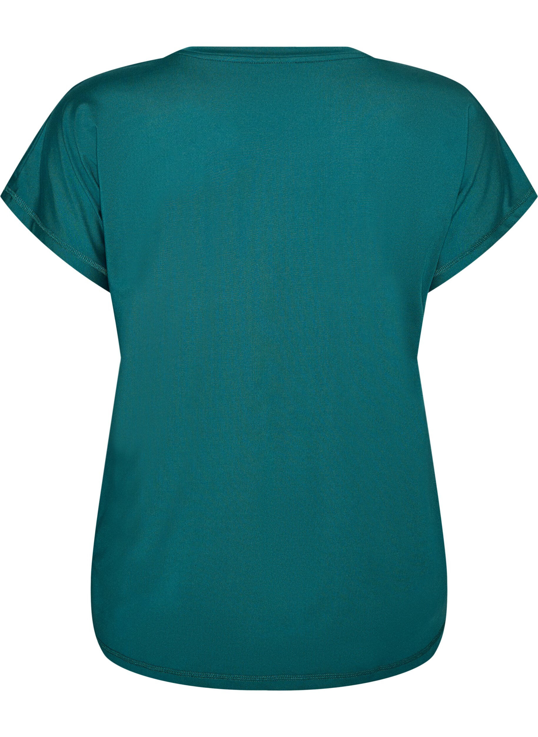 ZizziEffen gekleurd trainingsshirt, Groen, Packshot image number 1