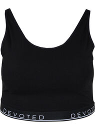 Katoenen beha met verstelbare bandjes, Zwart