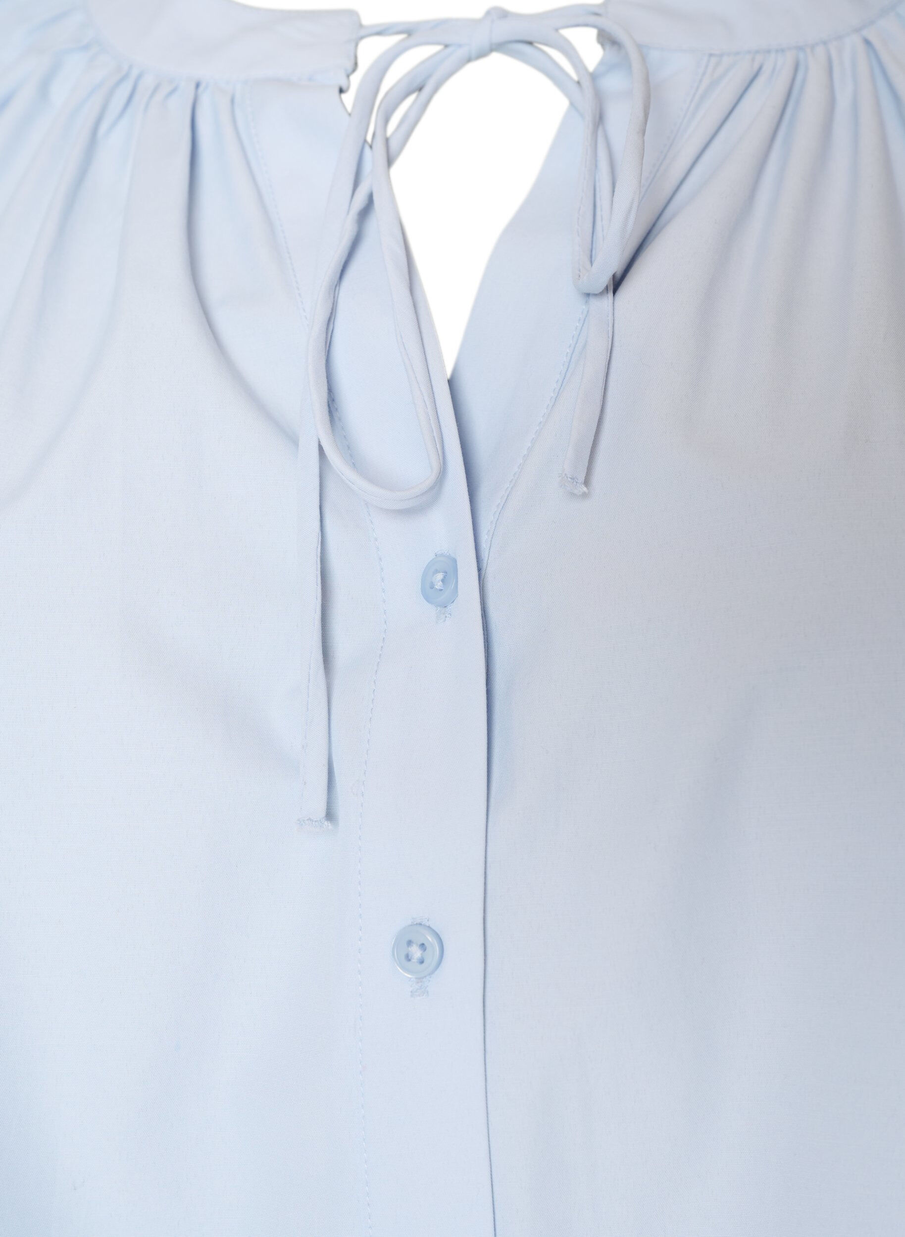 ZizziOverhemdblouse met knoopsluiting en strikceintuur, Blauw, Packshot image number 2