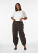 Mesh top met korte mouwen en ronde hals, Vanille, Model image number 1