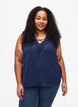 Top met kant en gekruist accent, Navy, Model image number 0