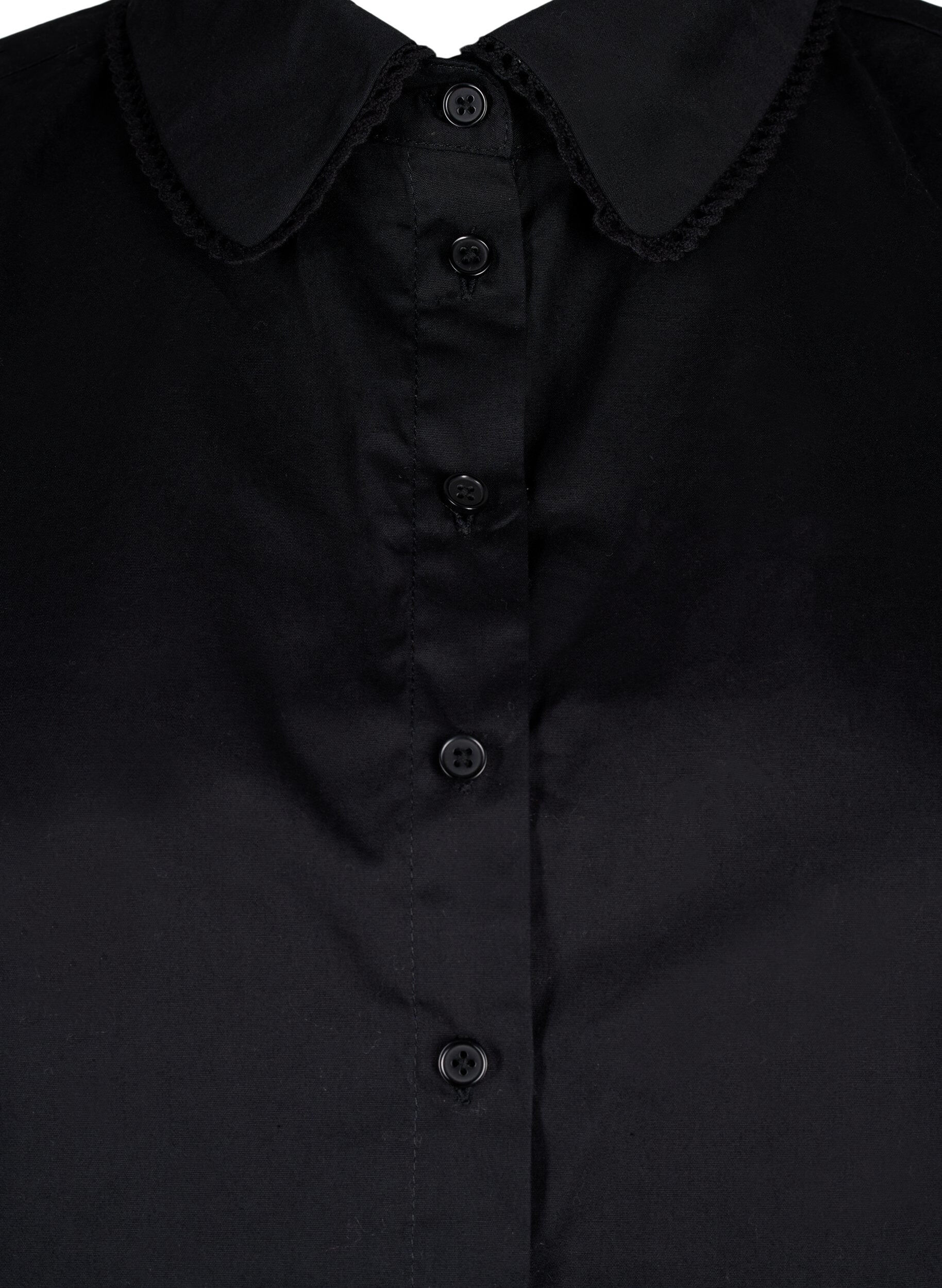 Zizzi Kraag met kanten lint, Black, Packshot image number 2