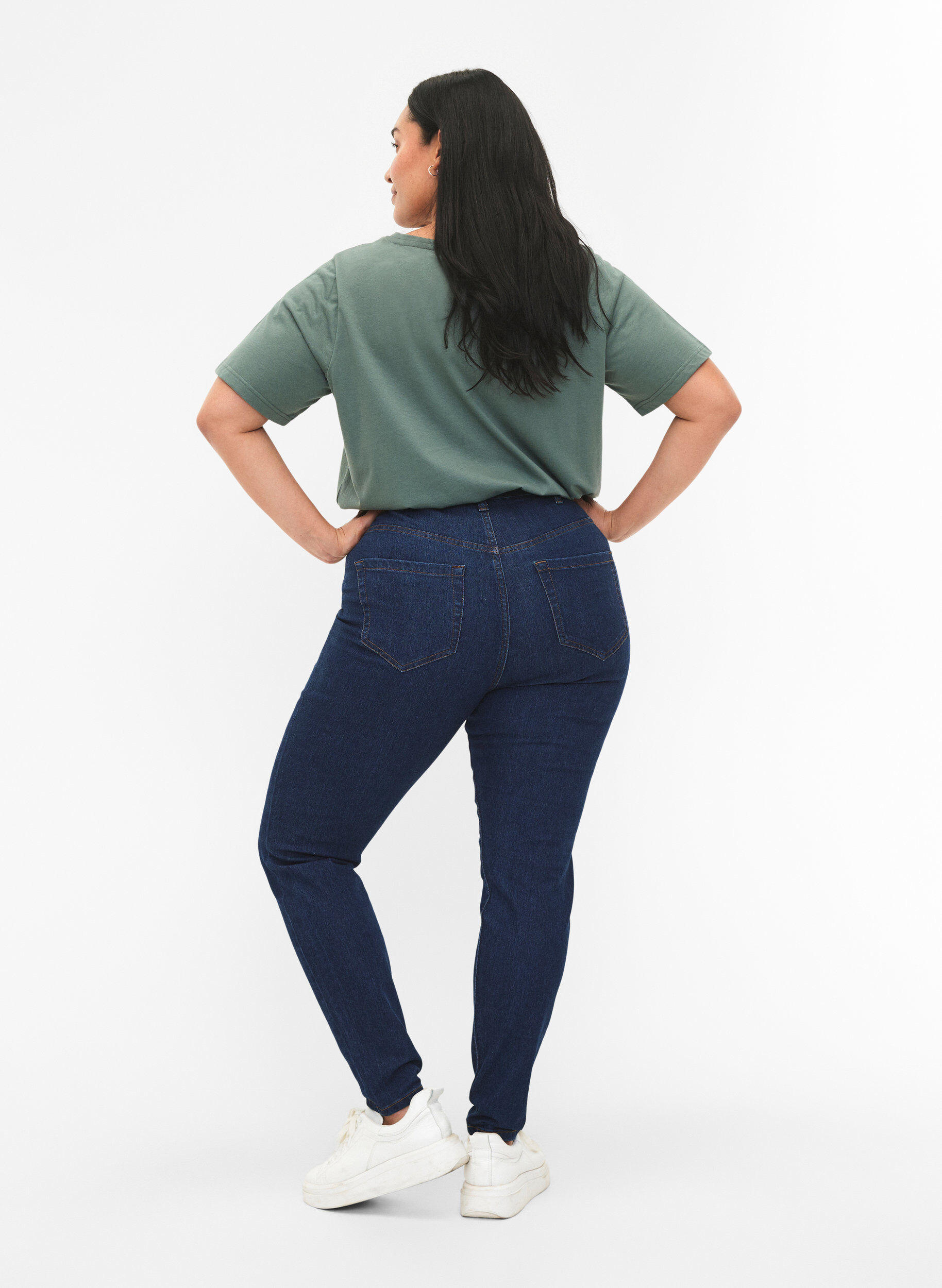 Zizzi Jeans met super slanke pasvorm, Blauw, Model image number 1