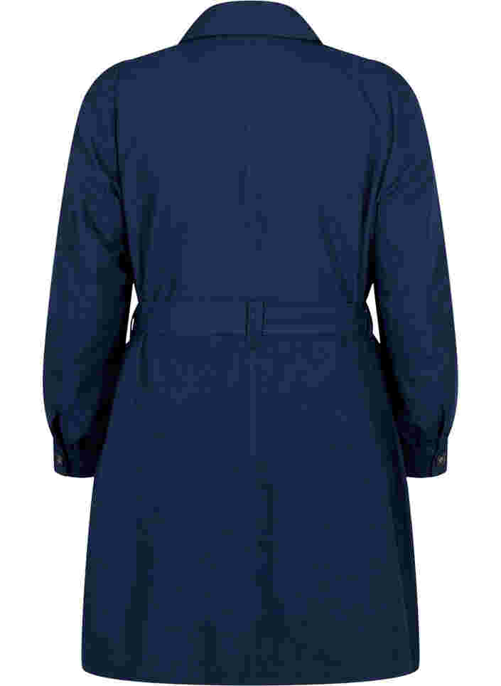 Trenchcoat met riem en zakken, Navy Blazer, Packshot image number 1