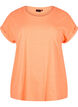 T-shirt van katoen in neon kleur, Oranje, Packshot image number 0