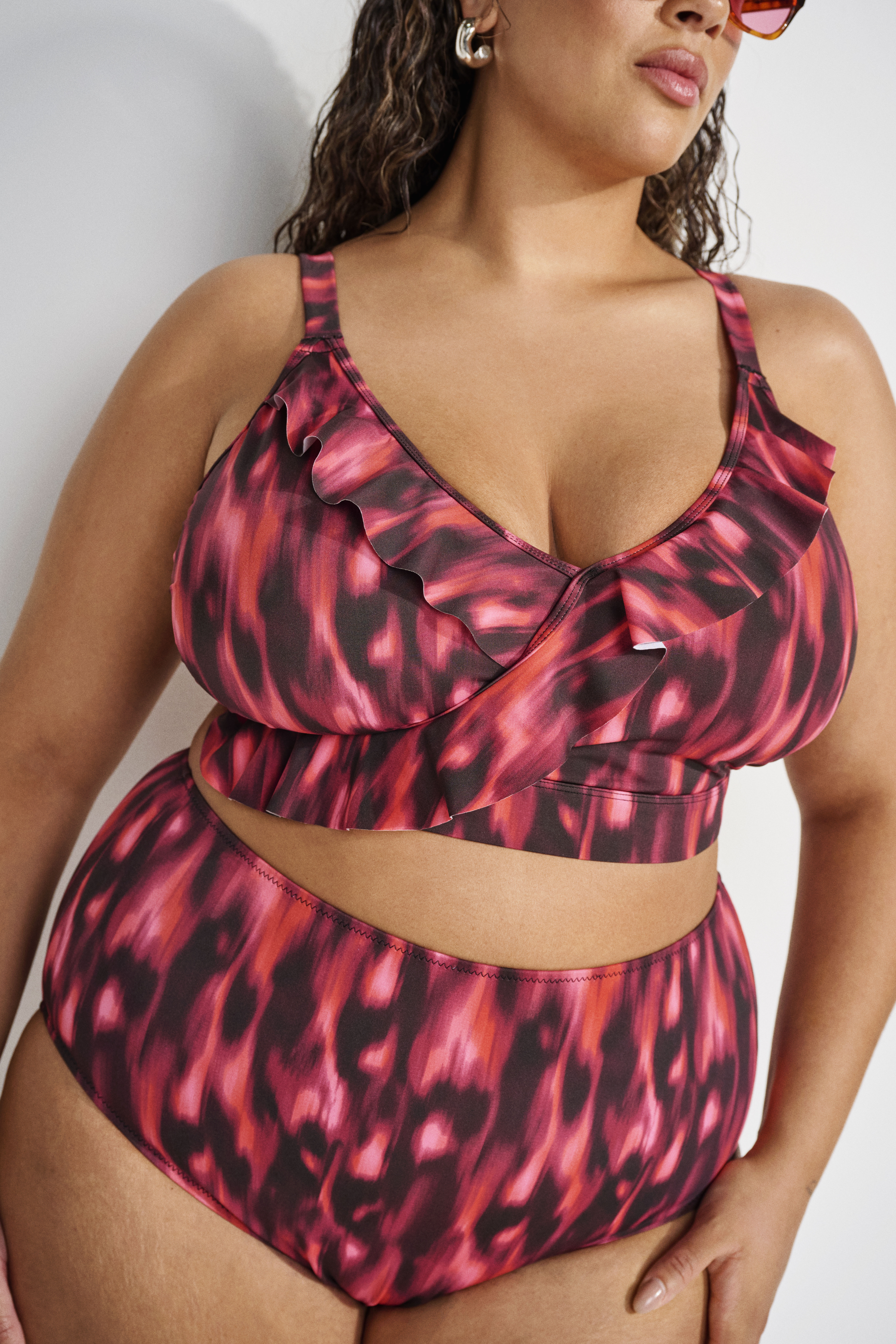 Zizzi Bikini met ruches, , Model