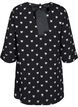Tuniek met strikjes en 3/4 mouwen, Zwart, Packshot image number 1