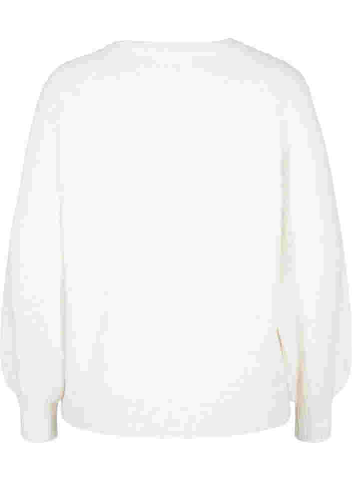 Gebreide blouse met parels, Birch as sample, Packshot image number 1