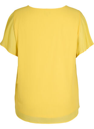 Blouse met korte mouwen, Primrose Yellow, Packshot image number 1