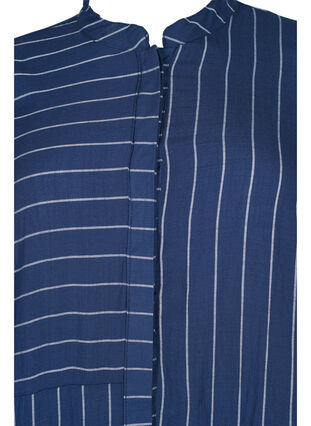 Lange gestreepte blouse in viscosemix, Blue/White, Packshot image number 2