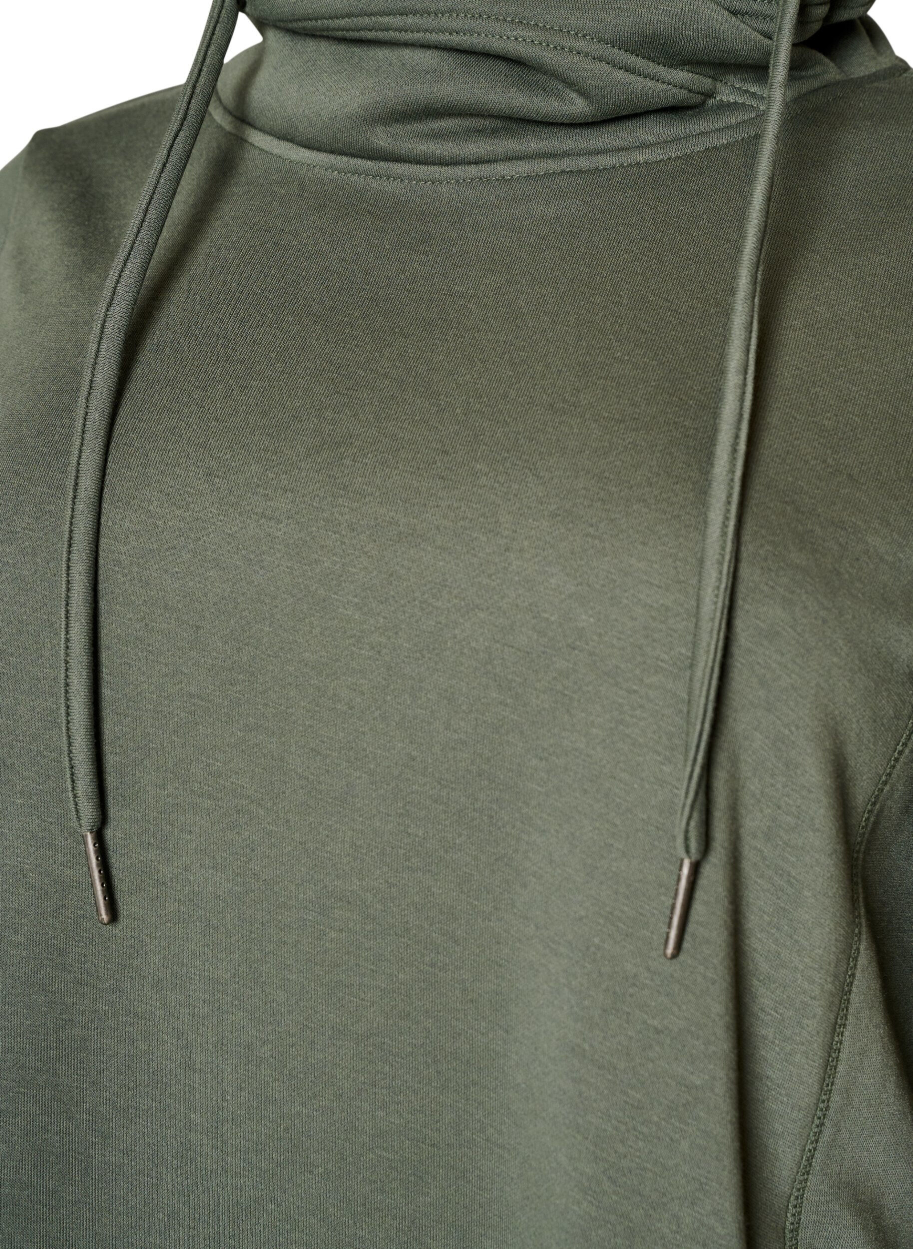 ZizziSweatshirt met hoge kraag en zakken, Groen, Packshot image number 2