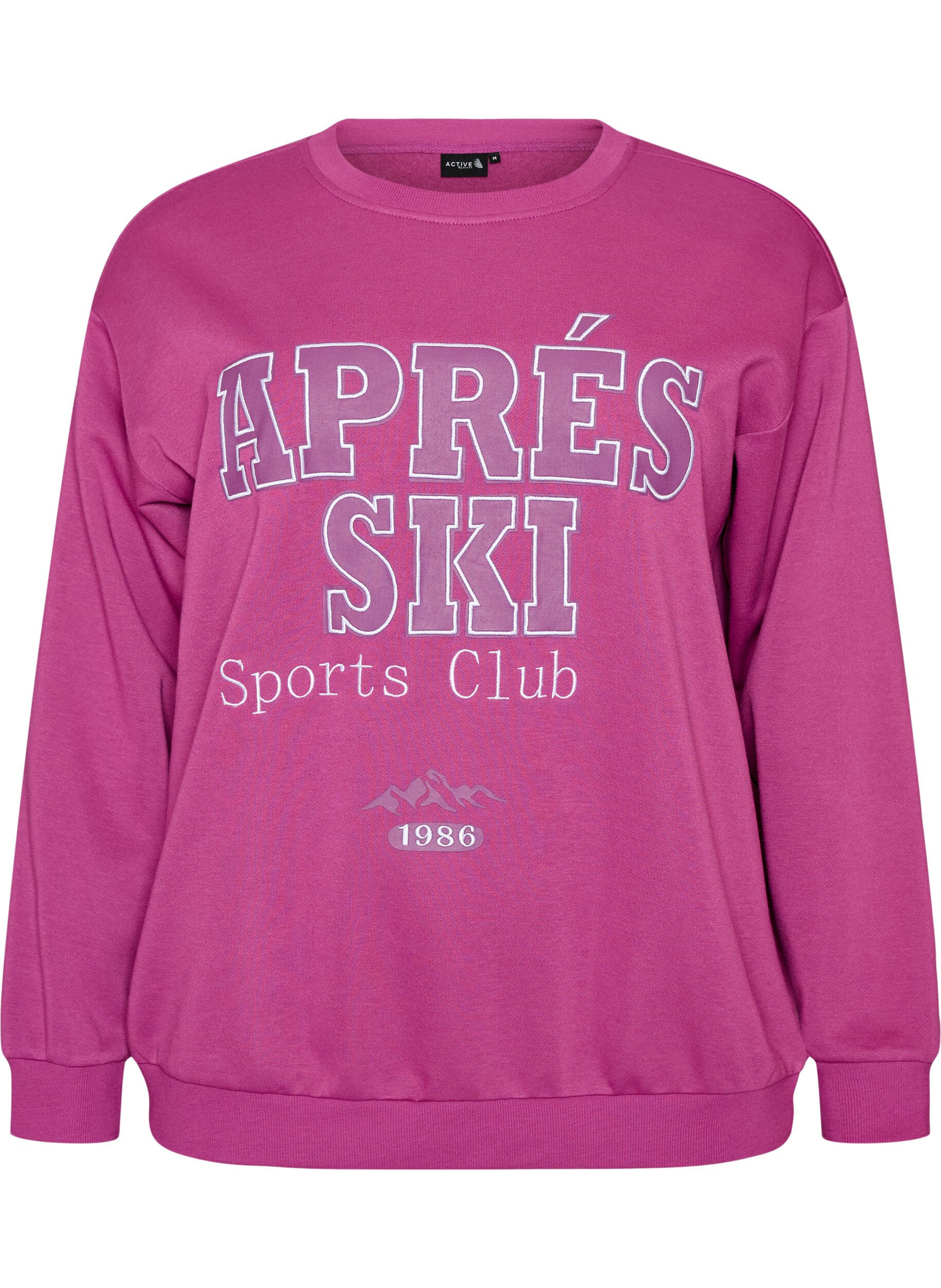 ZizziSweatshirt met tekst print, Paars, Packshot image number 0