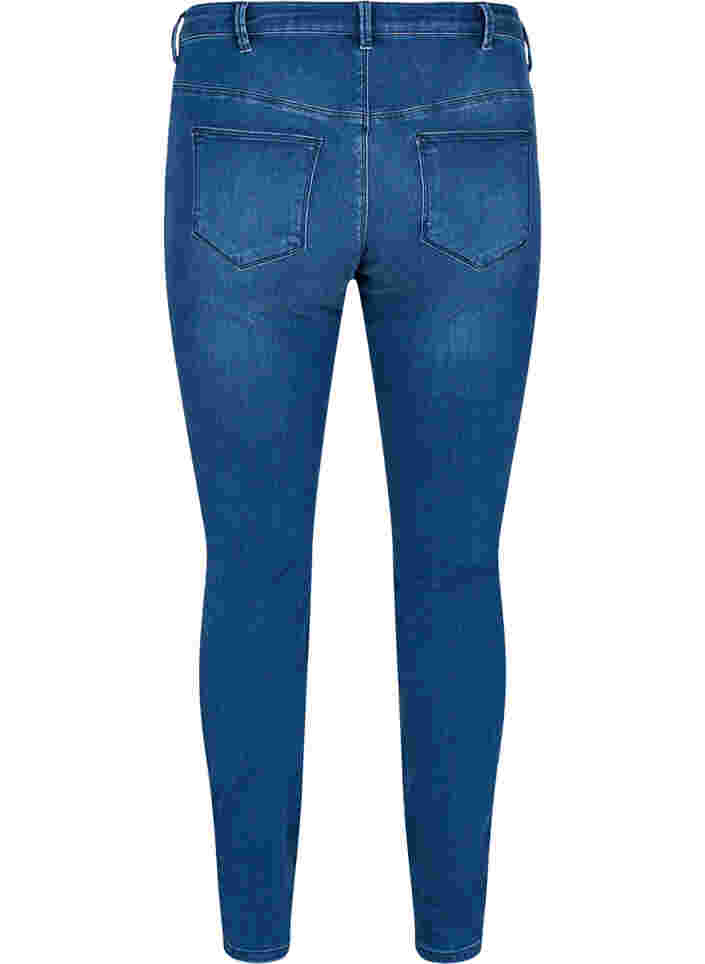 Dual core Amy jeans met hoge taille, Blue denim, Packshot image number 1