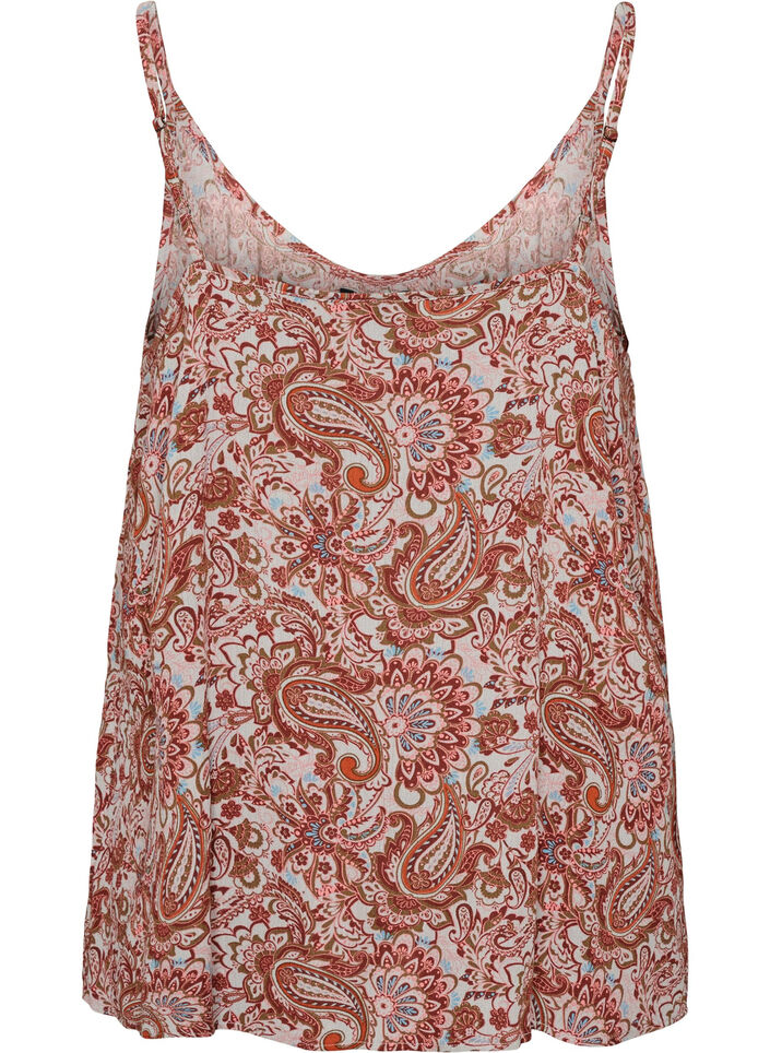Strap top in viscose, Roze, Packshot image number 1