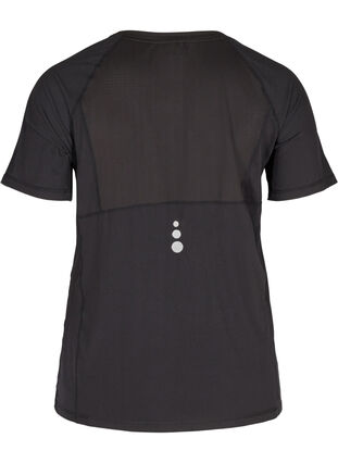 Basic sportief t-shirt met reflectoren, Black, Packshot image number 1