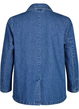 Denim blazer met zakken, Blue Denim, Packshot image number 1