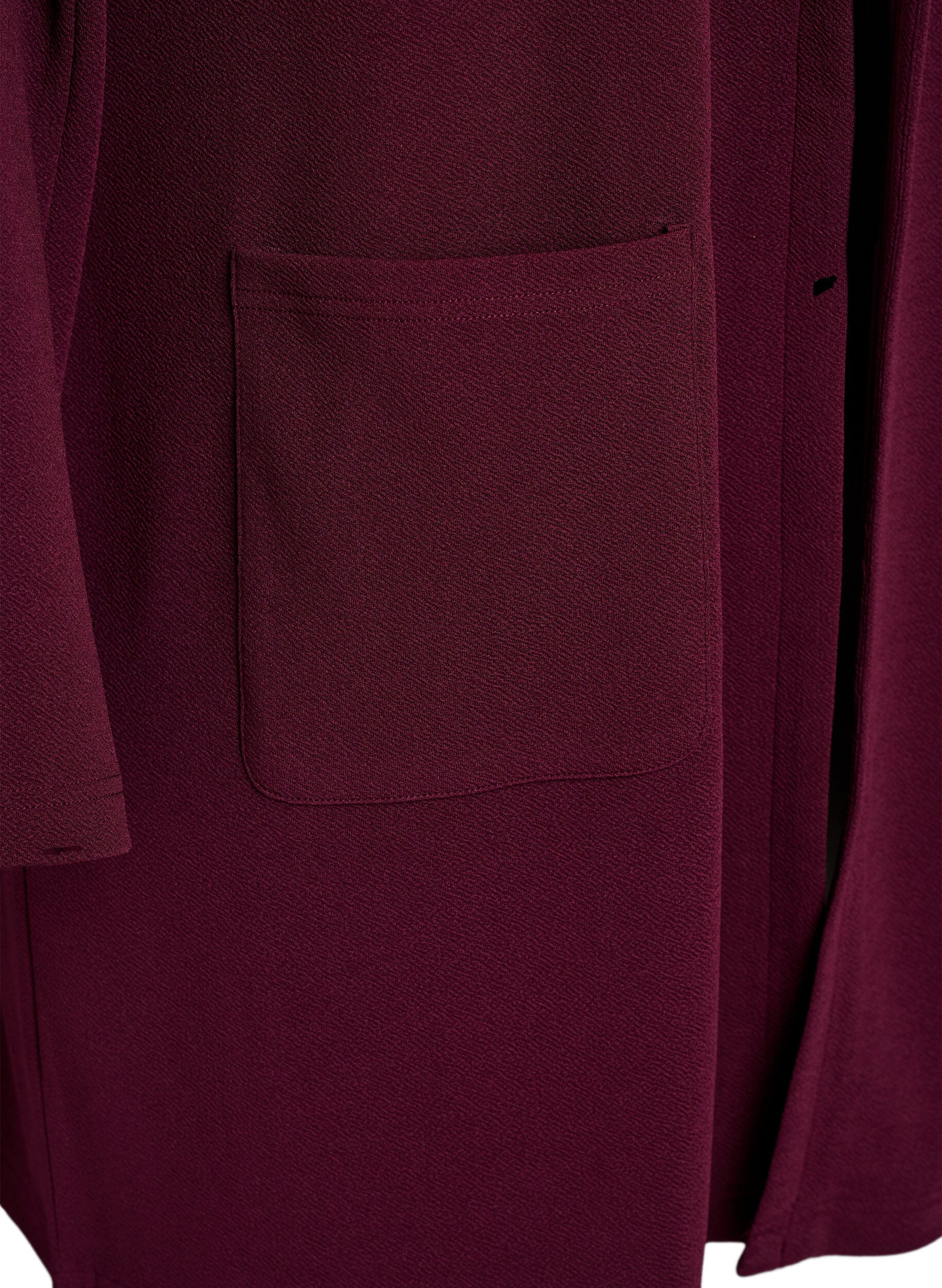 ZizziLange jas met zakken, Rood, Packshot image number 3