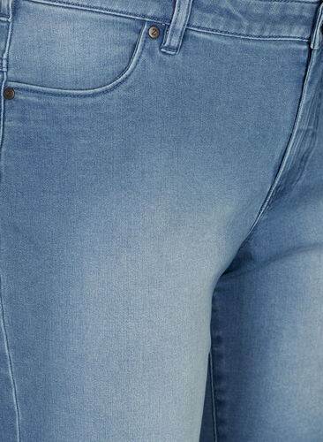 slim fit Emily shorts met normale taille, Light blue denim, Packshot image number 2