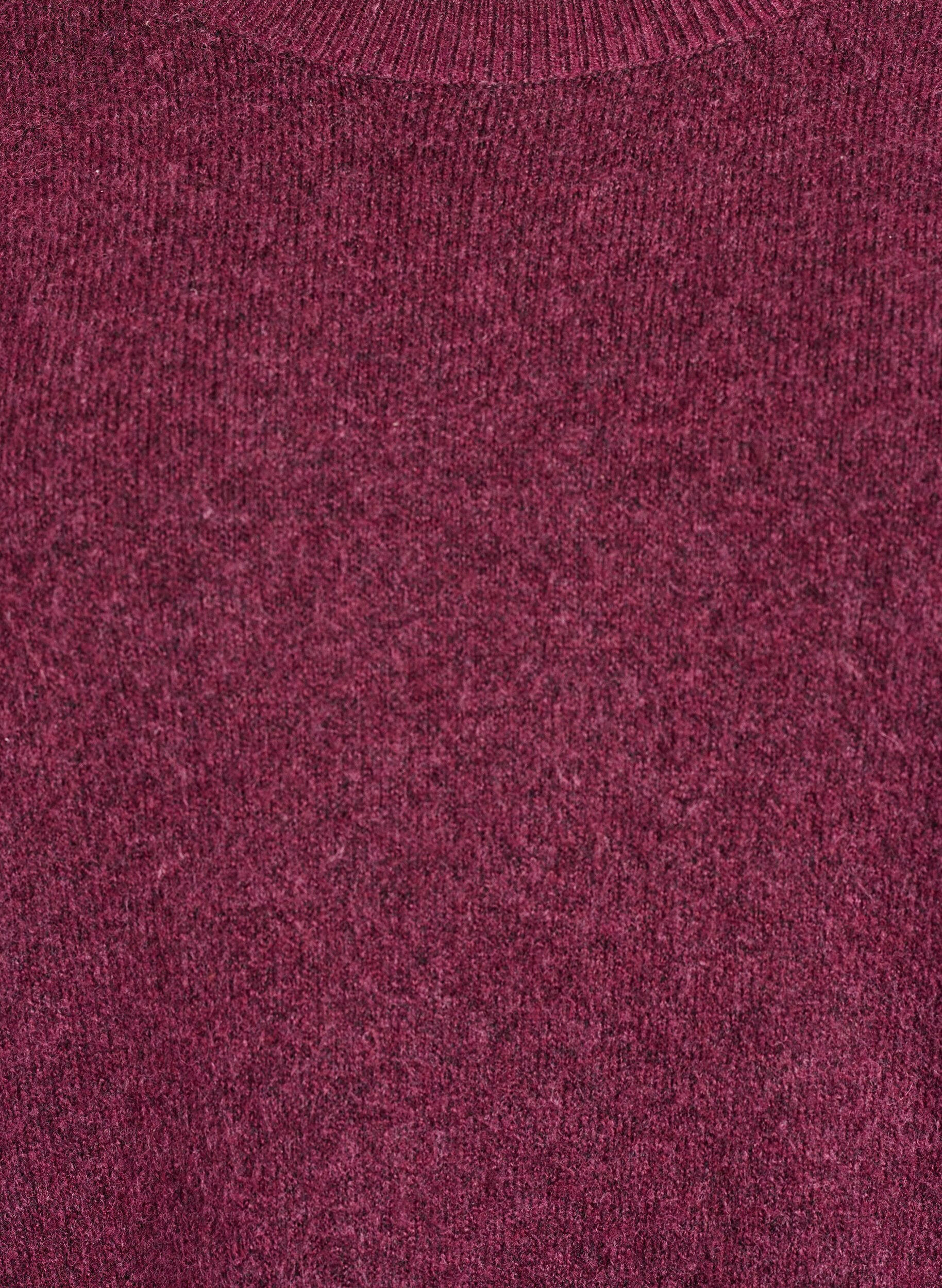 ZizziLosvallende gebreide trui met opvallende naden, Donker Bordeaux, Packshot image number 2