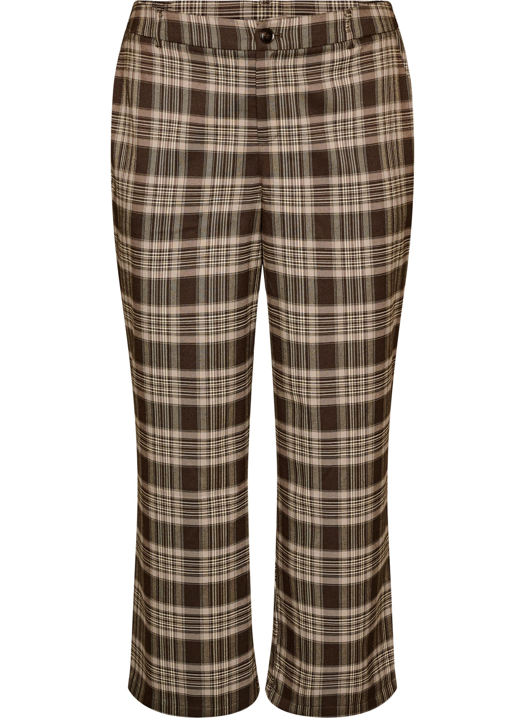 ZizziGecrochte broek met wijde pijpen, Bruin, Packshot image number 0