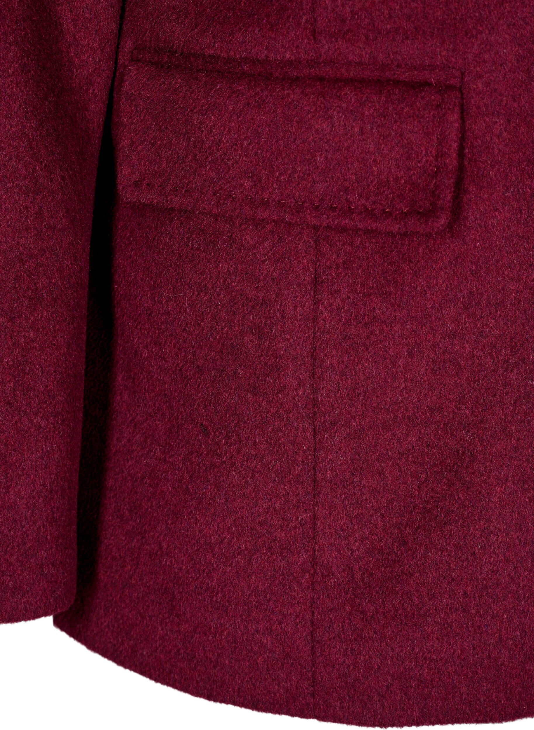 Zizzi Blazer met een double-breasted sluiting en klassieke revers, Rood, Packshot image number 3