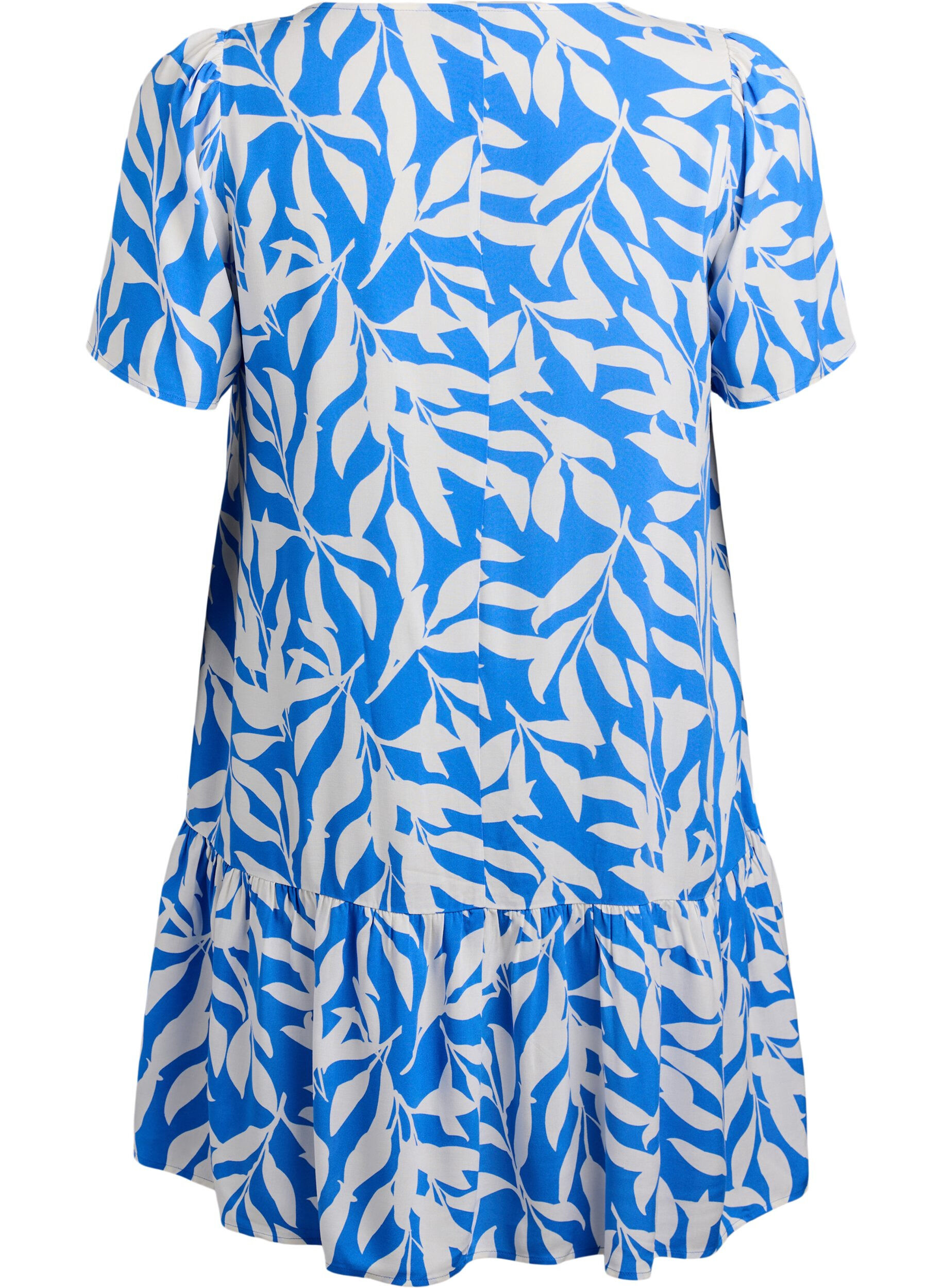 Zizzi FLASH - Jurk van viscose met coupenaad, Blauw, Packshot image number 1