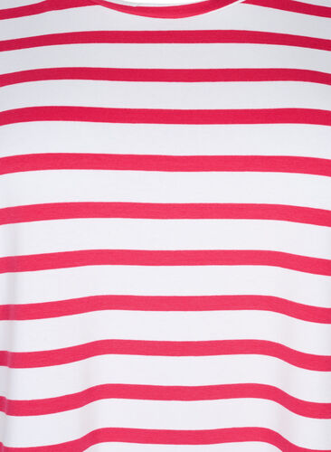 Gestreept katoenen t-shirt, Bright Rose Stripes, Packshot image number 2