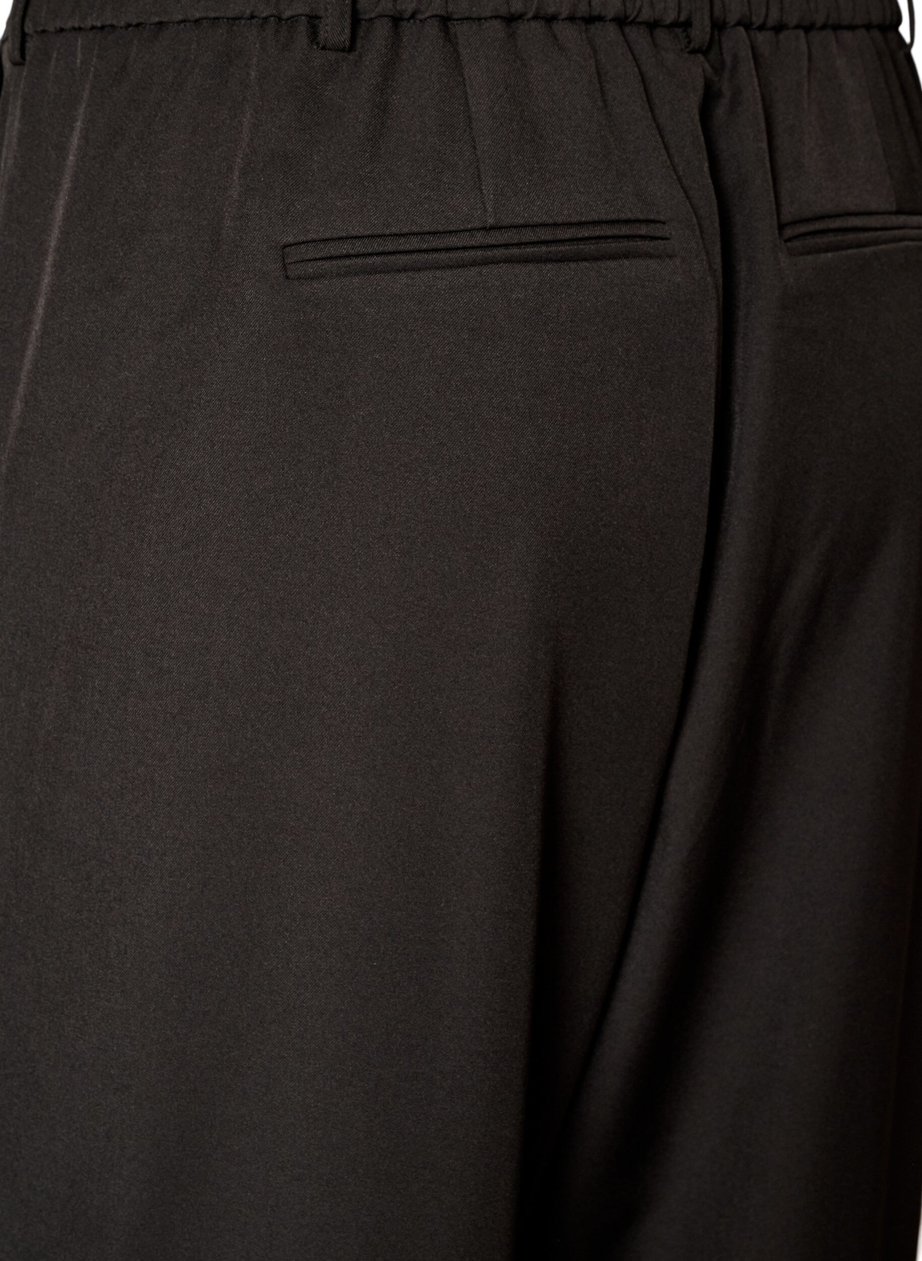 ZizziBroek met hoge taille en barrel fit, Zwart, Packshot image number 3