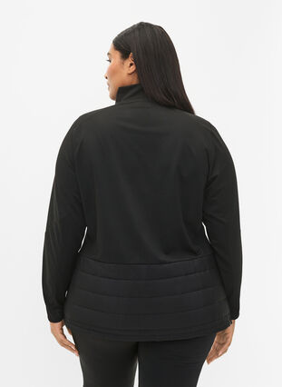 Sportief vest met quilt en rits, Black, Model image number 1